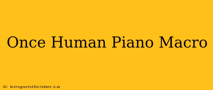 Once Human Piano Macro