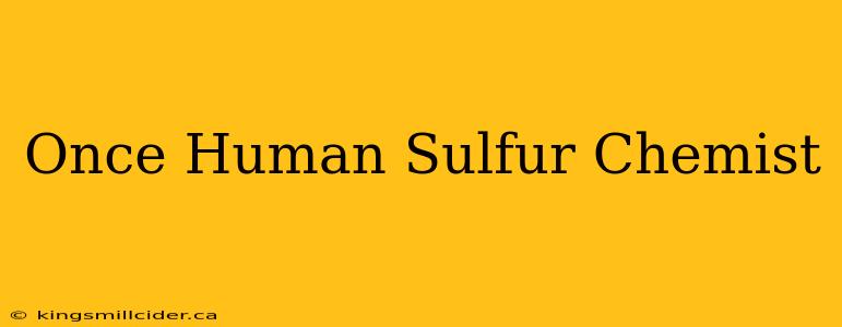 Once Human Sulfur Chemist