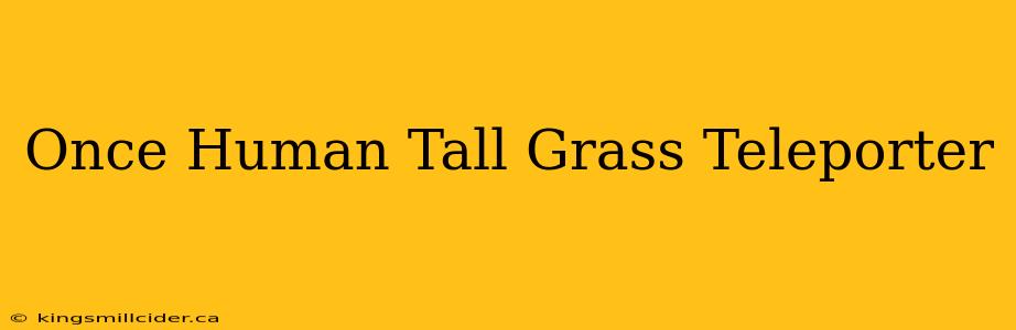 Once Human Tall Grass Teleporter