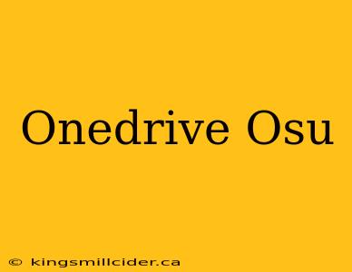 Onedrive Osu