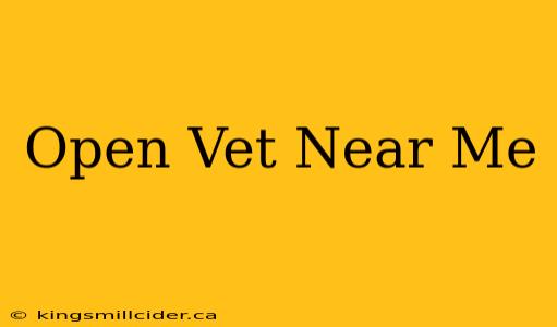 Open Vet Near Me