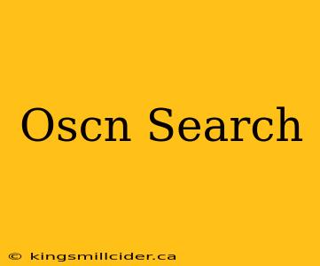 Oscn Search