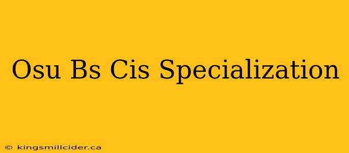 Osu Bs Cis Specialization