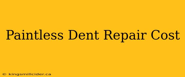 Paintless Dent Repair Cost