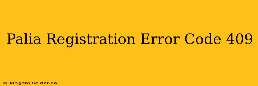 Palia Registration Error Code 409