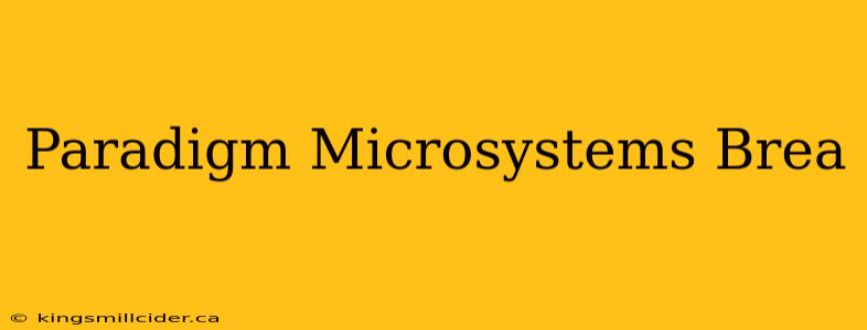 Paradigm Microsystems Brea