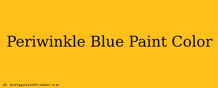 Periwinkle Blue Paint Color