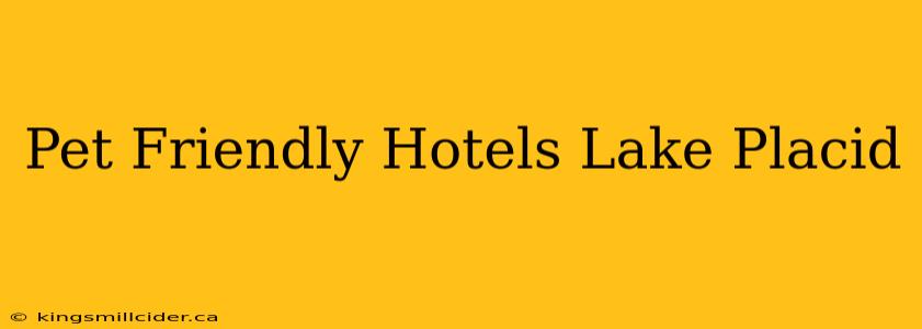 Pet Friendly Hotels Lake Placid