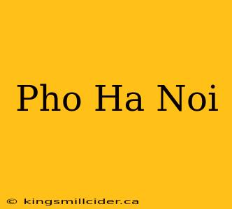 Pho Ha Noi