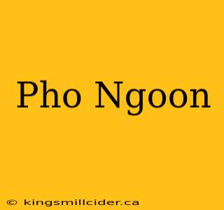 Pho Ngoon