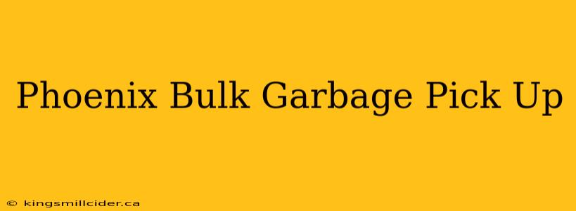 Phoenix Bulk Garbage Pick Up