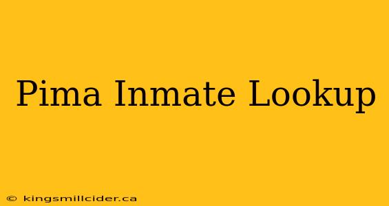 Pima Inmate Lookup