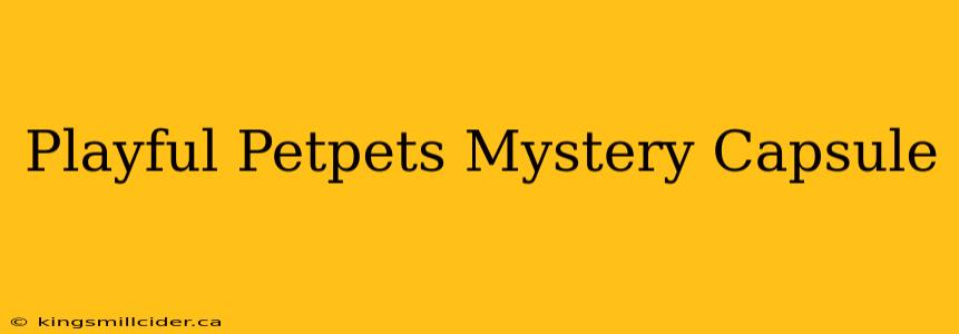 Playful Petpets Mystery Capsule