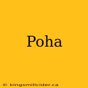 Poha