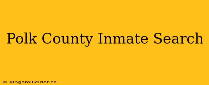 Polk County Inmate Search