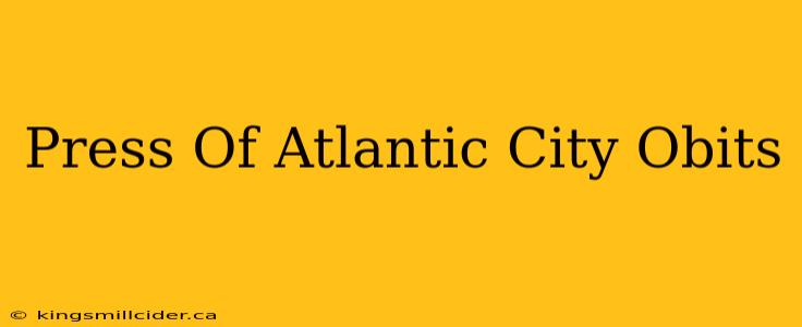 Press Of Atlantic City Obits