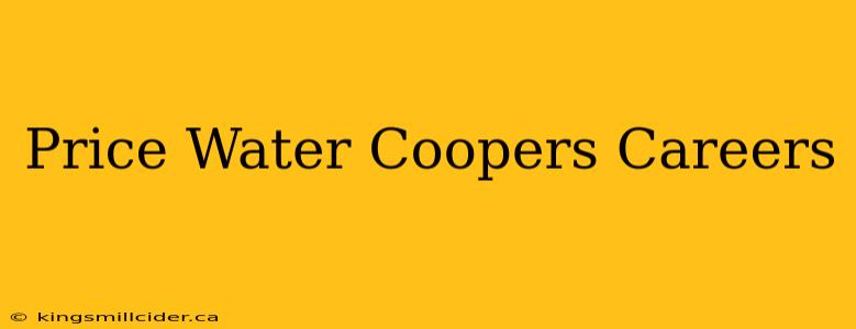 Price Water Coopers Careers