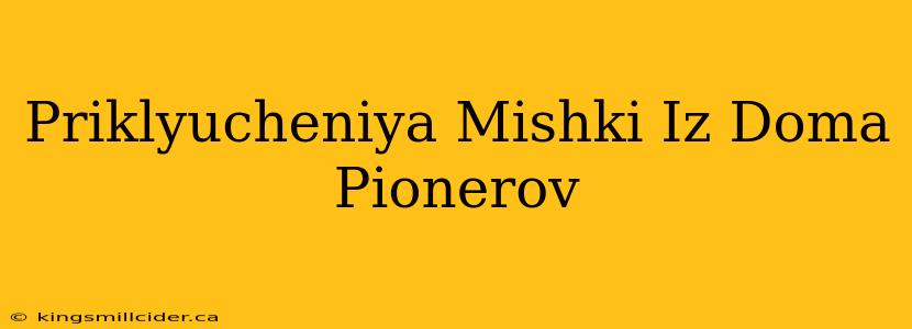 Priklyucheniya Mishki Iz Doma Pionerov