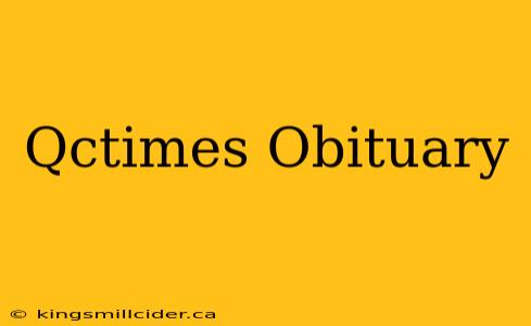 Qctimes Obituary