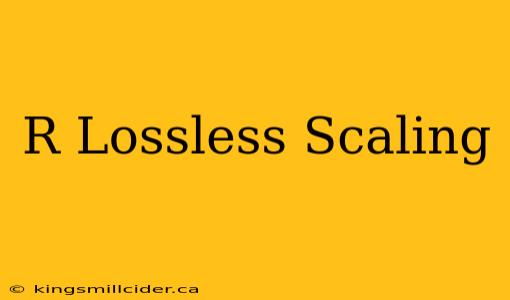 R Lossless Scaling