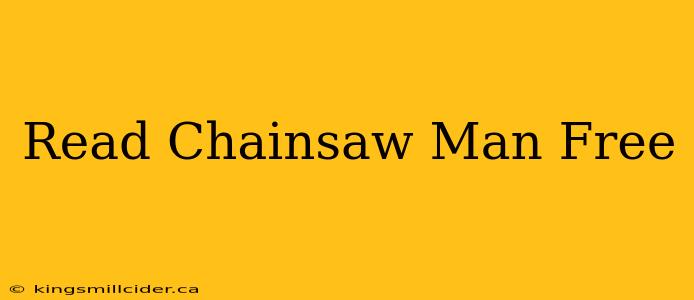 Read Chainsaw Man Free