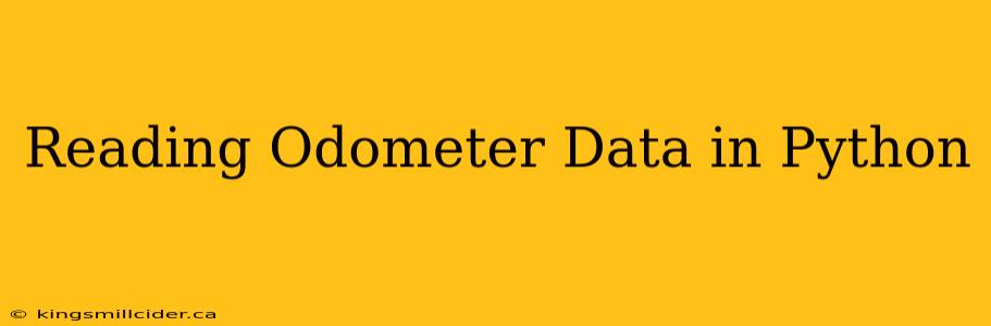 Reading Odometer Data in Python