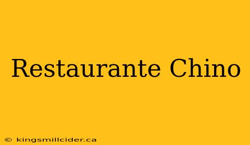 Restaurante Chino