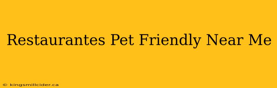 Restaurantes Pet Friendly Near Me