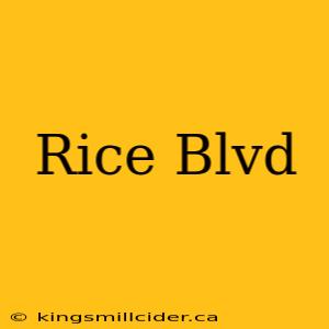 Rice Blvd