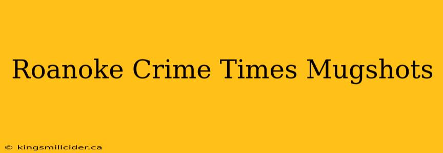 Roanoke Crime Times Mugshots