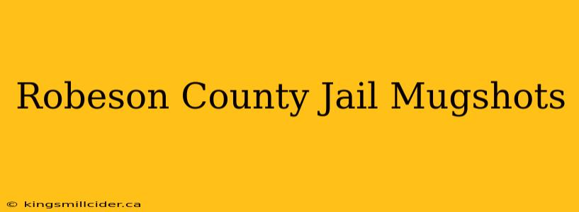 Robeson County Jail Mugshots