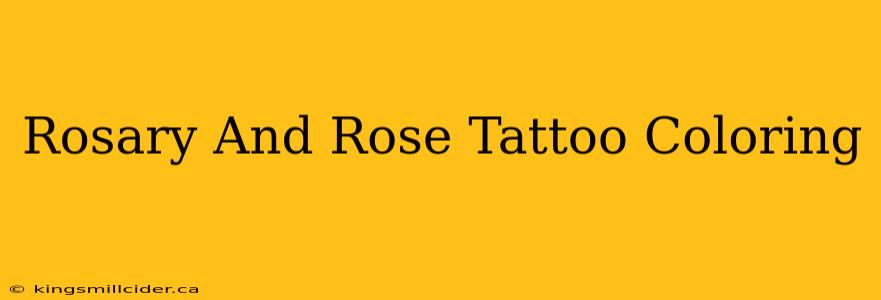 Rosary And Rose Tattoo Coloring