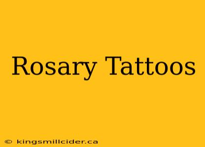 Rosary Tattoos