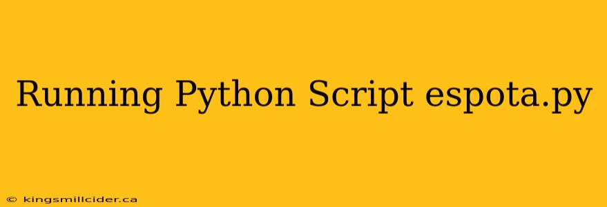 Running Python Script espota.py
