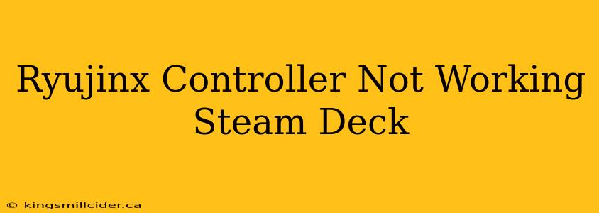 Ryujinx Controller Not Working Steam Deck