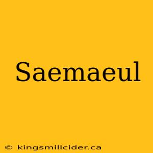 Saemaeul