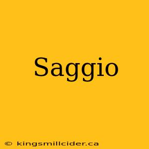 Saggio