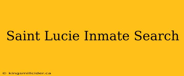 Saint Lucie Inmate Search