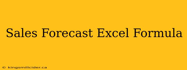 Sales Forecast Excel Formula