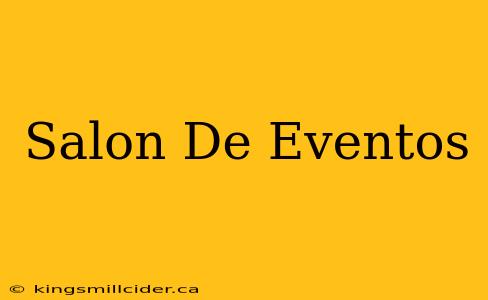 Salon De Eventos