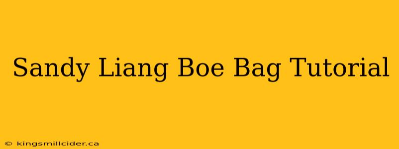 Sandy Liang Boe Bag Tutorial