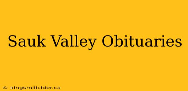 Sauk Valley Obituaries