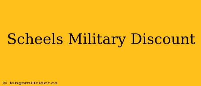 Scheels Military Discount