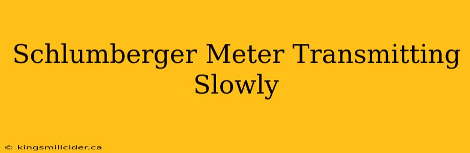 Schlumberger Meter Transmitting Slowly