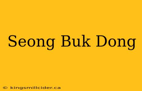 Seong Buk Dong