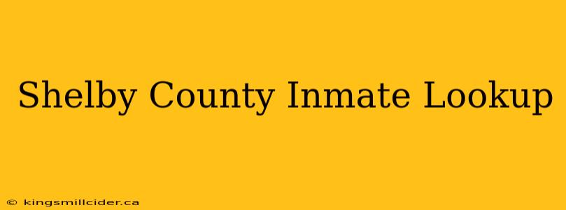 Shelby County Inmate Lookup