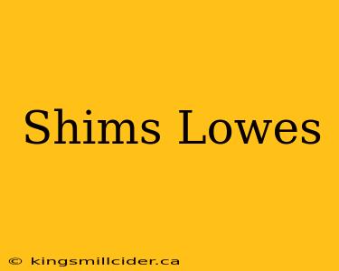 Shims Lowes