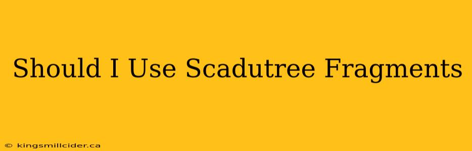 Should I Use Scadutree Fragments