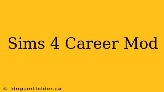 Sims 4 Career Mod