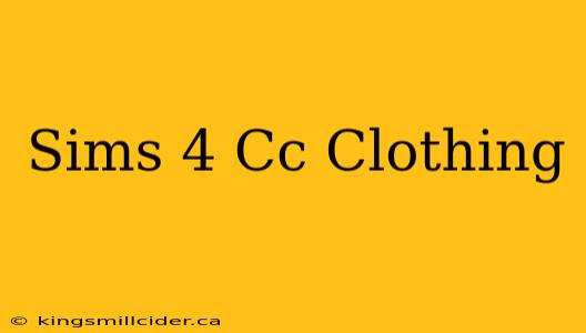 Sims 4 Cc Clothing